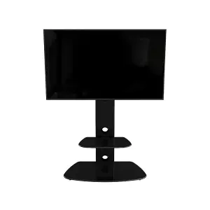 AVF Lugano 80cm Oval Pedestal TV Stand - Black