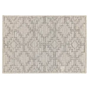 Wool Area Rug 140 x 200 cm Beige and Black URLA