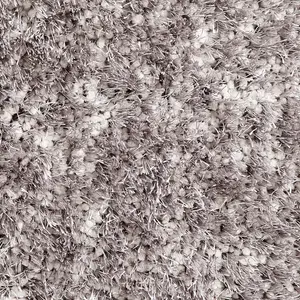 Silver Plain Shaggy Handmade Modern Easy to Clean Rug for Bedroom Dining Room Living Room -150cm (Circle)