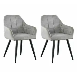 Aliauna Upholstered Armchair (Set of 2) Light Grey