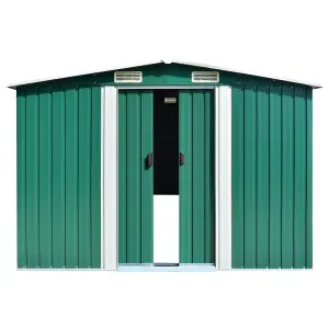 Berkfield Garden Shed Green 257x990x181 cm Galvanised steel