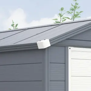 Outsunny 4 x 6ft Garden Shed Storage with Foundation Kit and Vents, Grey