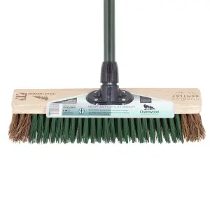 Charles Bentley Straight Stiff Bassine Outdoor Floor Broom & scraper, (W)420mm