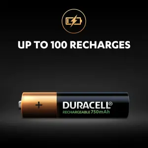 Duracell Rechargeable AAA Battery, Pack of 4