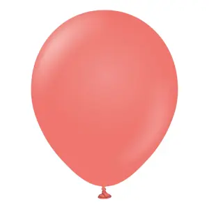 Kalisan Latex Retro Balloons (Pack of 100) Coral (One Size)