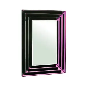 Interiors by Premier Purple Mirrored Bevelled Frame Mirror