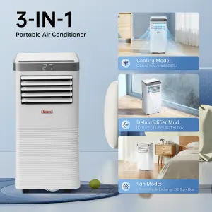 ALECOME Portable Air Conditioner 3-in-1 Air Conditioner Dehumidifier Conditioning Unit 10000 BTU 2900W Remote Class A