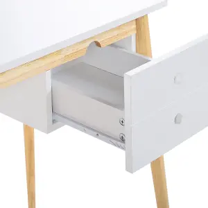 Home Office Desk with Storage White EBEME