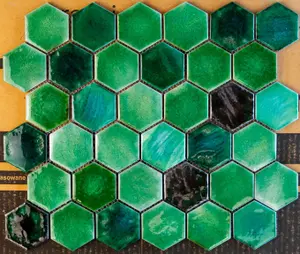 Mosaic sheet in ceramic on net 312mm x 270mm - Jungle Nature Hive