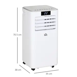 HOMCOM 7000 BTU Mobile Air Conditioner Indoor Portable AC Unit w/ RC, White