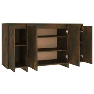 Gelula Sideboard 135 x 41 x 75 cm Engineered Wood Smoked Oak