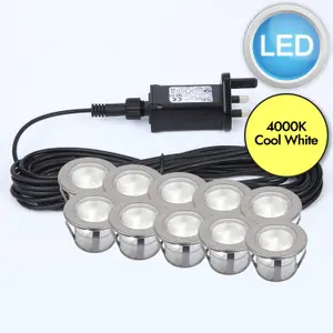 Lutec Starlight LED Colour Changing Round Deck Light 10 Pack