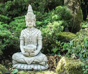 Medium sized Sitting Lotus Thai Buddha Statue