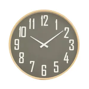 Interiors by Premier Functional Black Wall Clock, Sleek And Sturdy Wall Clock For Kitchen, Lightweight Clock For Indoor Outdoor