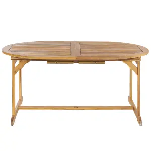 Garden Table Wood Light Brown MAUI