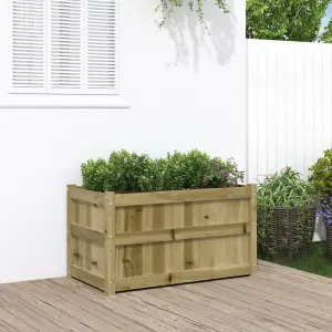 Berkfield Garden Planter 90x50x50 cm Impregnated Wood Pine