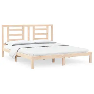 Berkfield Bed Frame Solid Wood 180x200 cm 6FT Super King Size