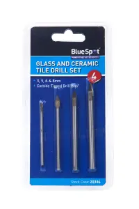 Blue Spot Tools - 4 Pce Tile And Glass Drill Set (3 - 8mm)