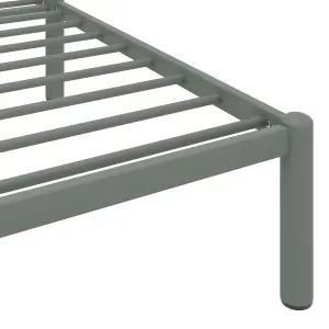 Berkfield Bed Frame Grey Metal 180x200 cm 6FT Super King