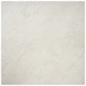 Fresca Grove Cream Matt Stone effect Textured Porcelain Outdoor Floor Tile, Pack of 2, (L)600mm (W)600mm