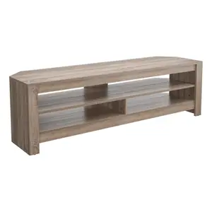 AVF CAS140GO Calibre Sound 1400 Corner TV Stand with Pull Out Soundbar Shelf - Rustic Oak