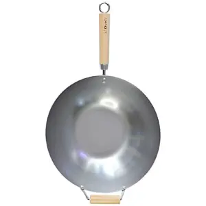 Stoven 34cm Heavy Gauge Carbon Steel Wok