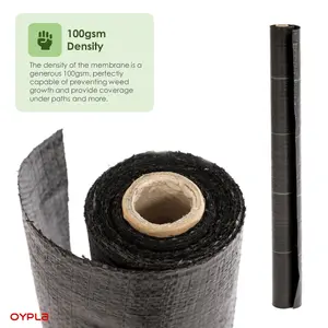 Oypla 1m x 25m Heavy Duty Weed Control Ground Cover Membrane Sheet