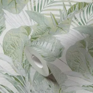 AS Creation Famous Garden Green Palm Leaf Tropical Wallpaper 39355-4