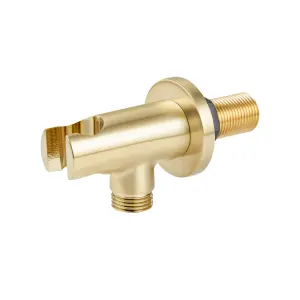 Brushed Brass Round Concealed Thermostatic Shower Valve Rainfall Set