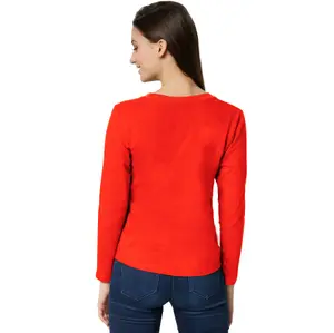 Women's Long-Sleeved Top - red XL