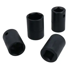 1/2in Drive Shallow Stubby Metric Sockets 6 Sided Single Hex 10mm-21mm 11pc