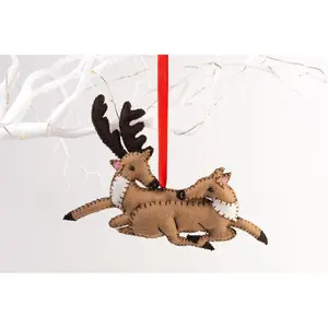 Stag and Deer - Christmas Tree Hanging Figurine Ornament