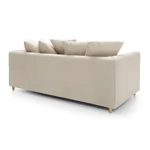 Chicago Velvet 3 Seater Sofa in Cream