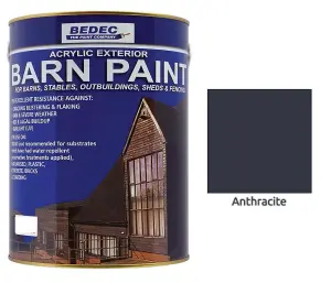 BEDEC BARN PAINT SEMI GLOSS ANTHRACITE GREY 2.5L