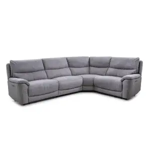 Recliner Sofa Set, Corner Sofa Set Large 5 Seats Motor Recliner Fabric Armchair Set, Reclining Sectional Sofa - 1C2 Set