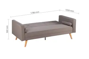 Birlea Ethan Large Sofa Bed In Grey Fabric