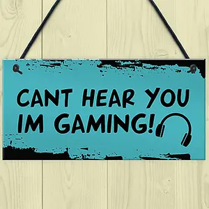 Red Ocean Funny Gaming Sign For Bedroom Gamer Gift For Son Christmas Birthday Gift Idea Gaming Plaque