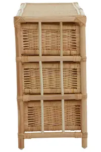 Interiors by Premier Spacious Rattan Six Drawers Chest, Sustainable Chest Of Drawers, Strong And Sturdy Rattan Storage Space