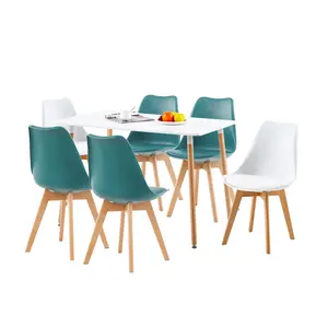 Nero Upholstered Dining Chair (Set of 6) Green/White