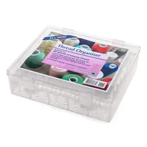 HL EMB THREAD BOX - Thread Organiser: Clear: XL: 80 Spool - Hemline