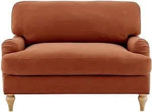 DUSK Hampshire Loveseat - Burnt Orange - Velvet