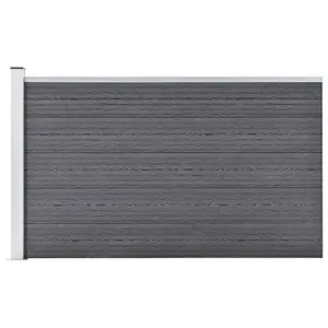 Berkfield Garden Fence WPC 175x105 cm Grey