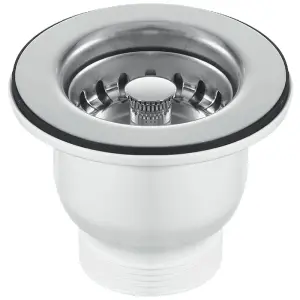 Astini, RAK, Rangemaster, Caple 65mm Chrome Sink Strainer Waste MBSWSS85-90