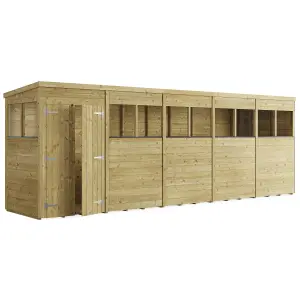 BillyOh Switch Tongue and Groove Pent Wooden Shed - 20x4 Windowed - 11mm Thickness