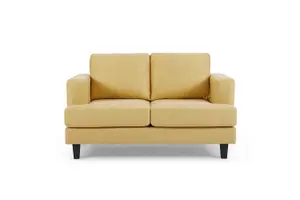 Dale 2 Seater Linen Sofa, Mustard Linen Fabric