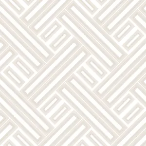 Galerie Geometrix Beige Taupe Geo Rectangular Smooth Wallpaper