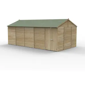 Beckwood 20x10 Reverse Apex Shed - No Windows - Double Door