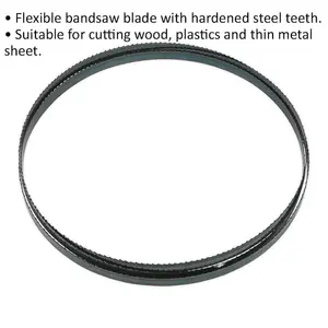 Premium 2240 x 12 x 0.6mm Bandsaw Blade with Hardened Steel Teeth for Wood, Plastic, and Metal Cutting