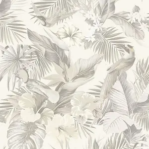 Rasch Paradise Birds Neutral Wallpaper