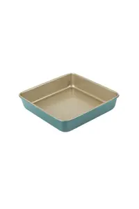 Prestige Nadiya Teal Square Carbon Steel Dishwasher Safe Non-Stick Bakeware Cake Tin 9"